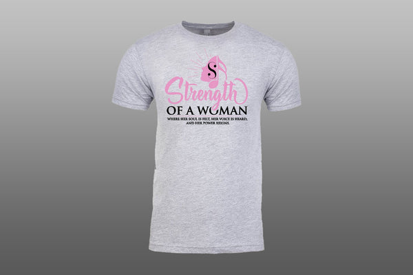 Strength Of A Woman Logo T-Shirt - Gray