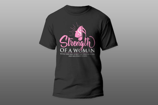 Strength Of A Woman Logo T-Shirt - Black